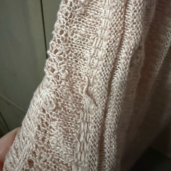 Maurices Dusty Pink Open Knit Short Sleeve Cardigan - Picture 7 of 7